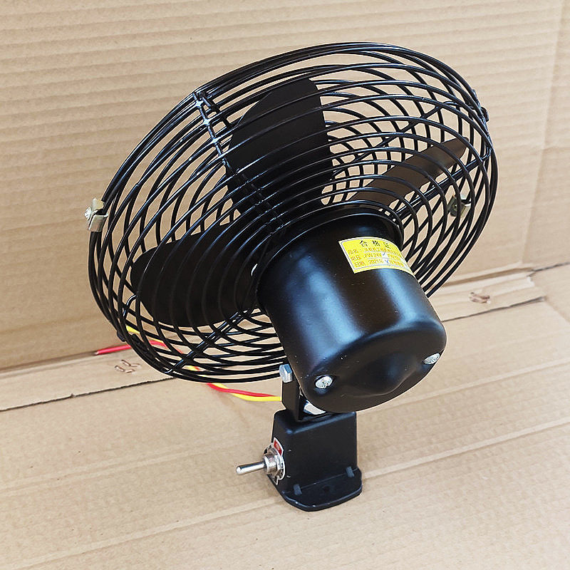 铲车车载电风扇12v强力制冷24v大功率工程车大货车挖掘机叉车风扇