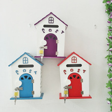欧式可爱木质信箱盒创意班级意见箱木制学校幼儿园收纳箱壁饰挂墙