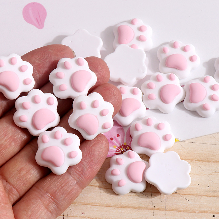 卡通猫爪猫掌diy手机壳仿真奶油胶材料手工水晶滴胶制作树脂配件