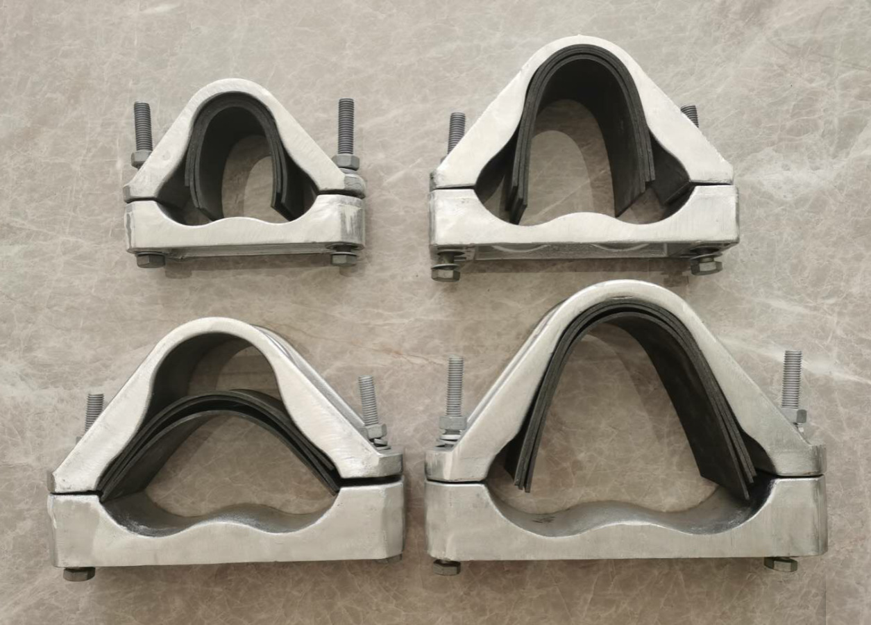 高压三芯电缆固定夹 三芯电缆抱箍 电缆固定金具 线夹