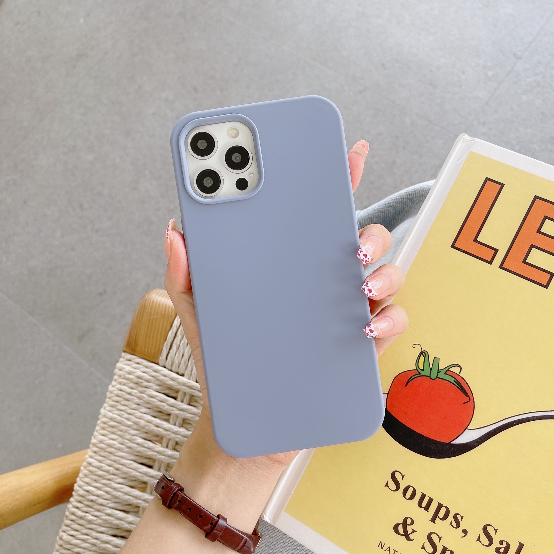 液态全包超纤绒布适用iphone12promax手机壳苹果11撞色78plus硅胶