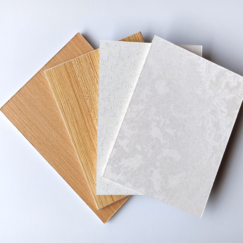 a级防火包覆板冰火板硅酸钙包覆板木纹壁纸冰火板