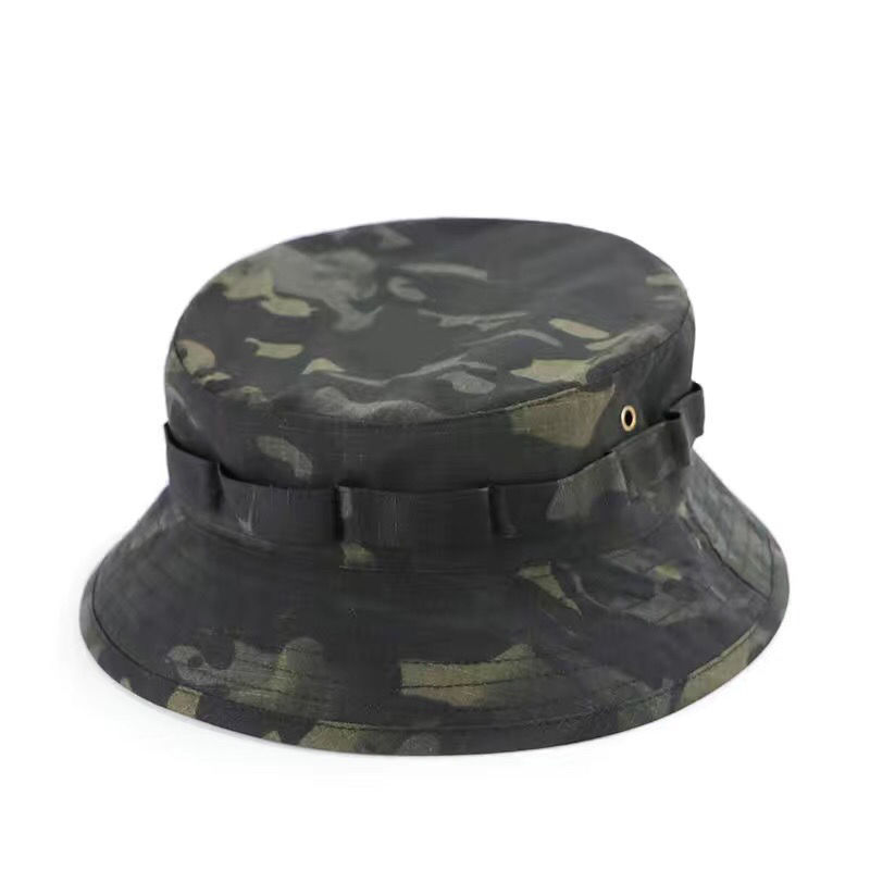 款户外特种兵帽子迷彩渔夫帽短檐奔尼帽男遮阳防晒圆边帽