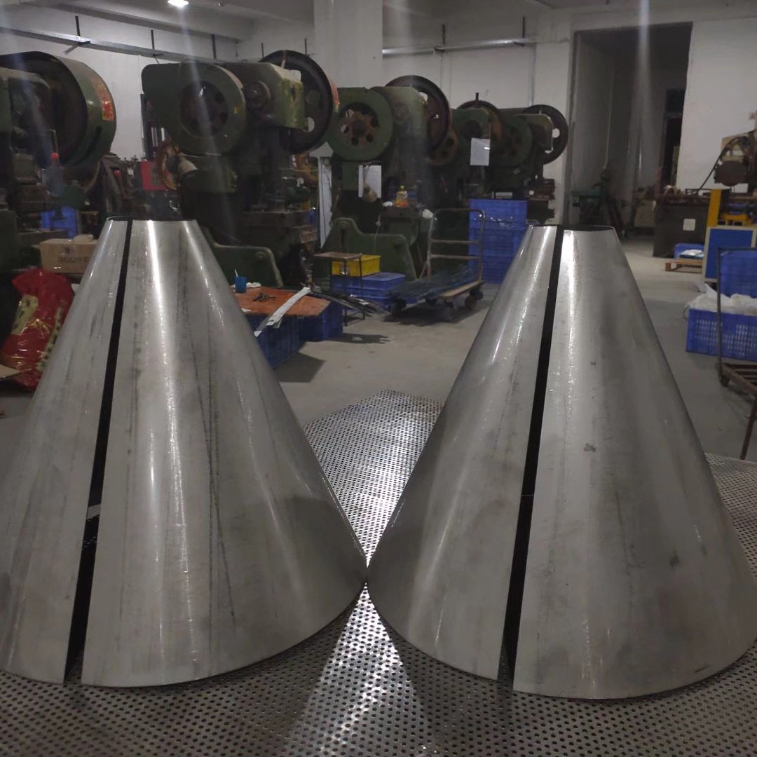 锥形卷圆不锈钢锥桶来料加工定制不锈钢五金卷圆锥桶焊接打磨抛光