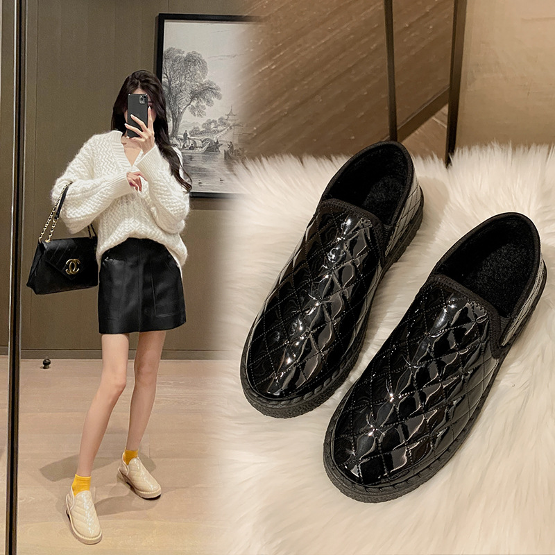 Winter Cotton Shoes Women's Warm Shoes Confinement Shoes Waterproof Cotton Shoes New Snow Boots Outerwear Slip-on Autumn and Winter New