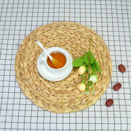 手工编织水葫芦草编圆形餐垫隔热垫茶杯垫盘子碗垫西餐垫