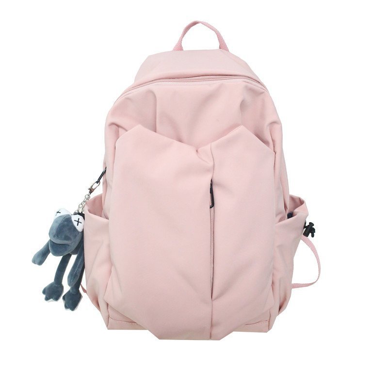 Japanese and Korean Simple New Casual Backpack College Style Large Capacity Student Schoolbag Ins Trendy All-Matching Couple Backpack