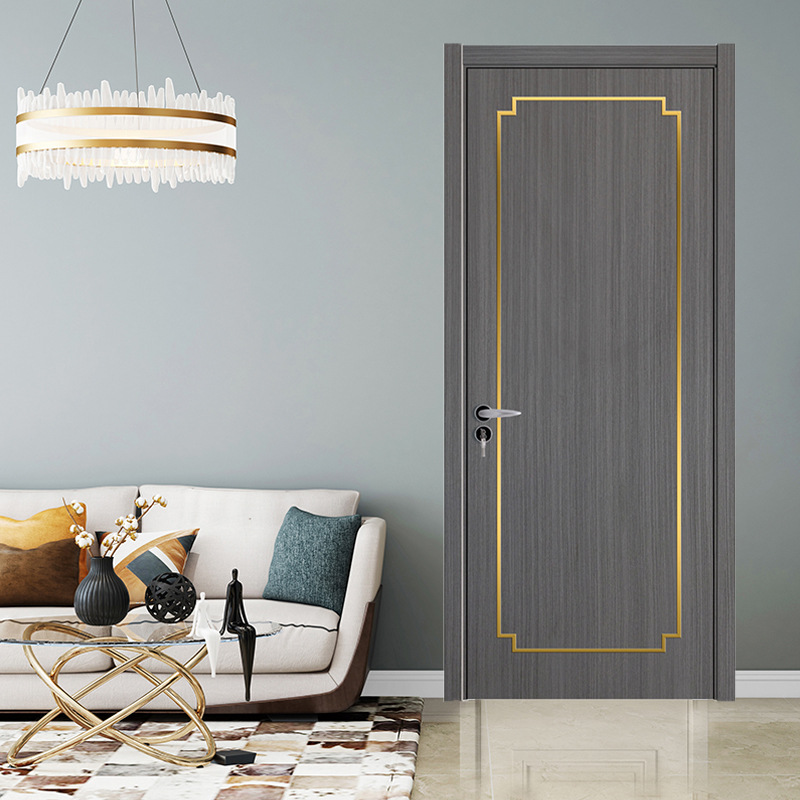 轻奢免漆无漆木门室内房门定制简房间套装家用灰色客厅卧室门