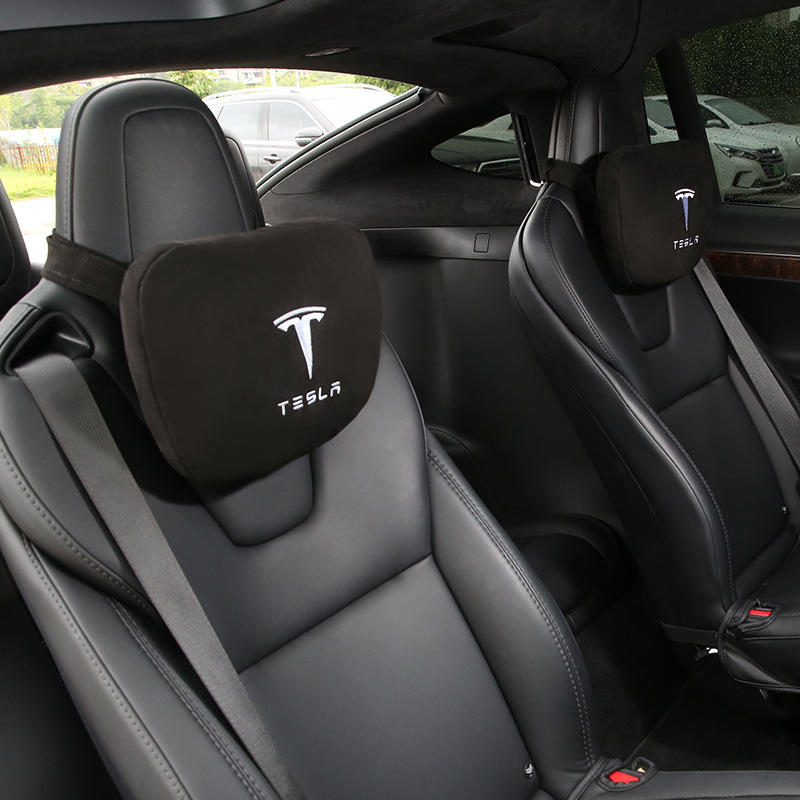 适用于特斯拉model3/y头枕车用颈枕靠枕护腰x s汽车枕头腰靠套装