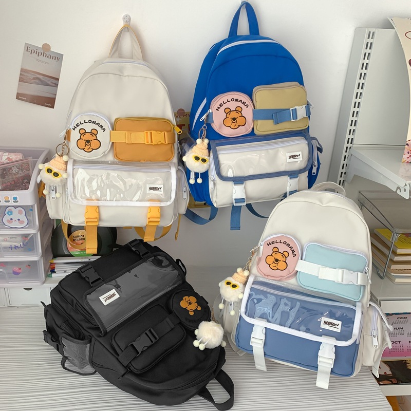 Backpack Women's Simple Travel Backpack Female Casual Junior High School Student High School and College Student Schoolbag