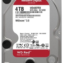 WD/西部/数据 WD40EFAX 4T硬盘4TB红盘网络储存NAS存储西数4T