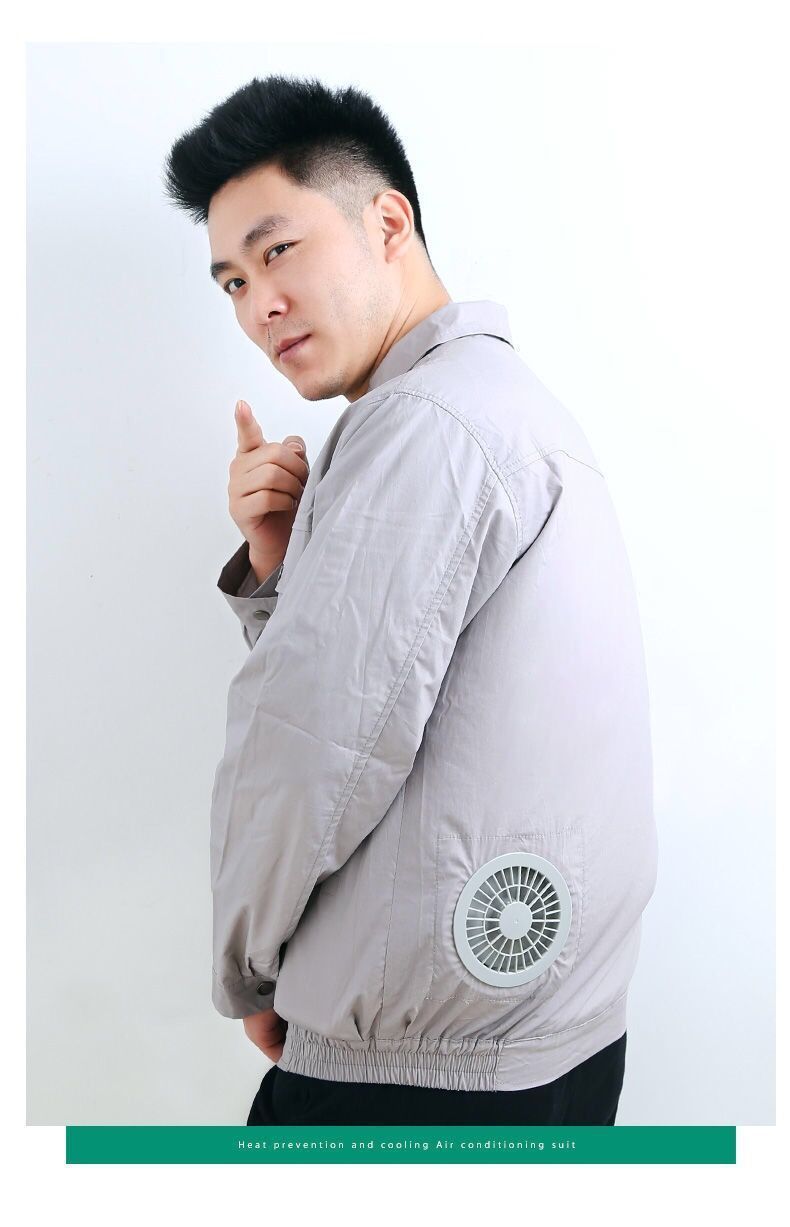 夏季空调衣服防暑降温带风扇服电焊工作服户外劳保服带风扇服制冷