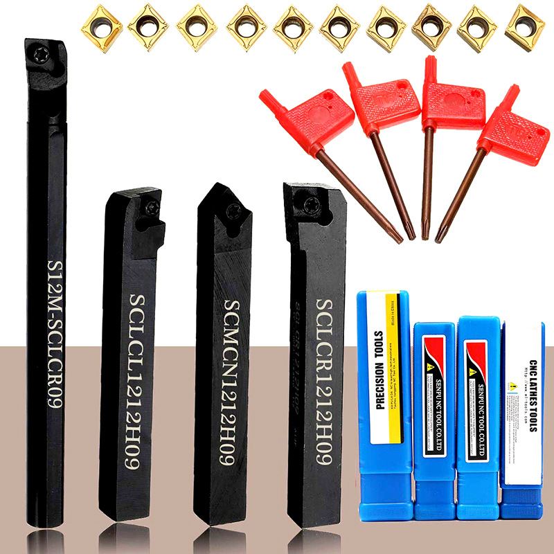 跨境 12m4件S12M-SCLCR09/SCLCR/SCLCL/SCMCN+10件CCMT09T304刀片