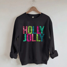 【现货】HOLLY JOLLY亚马逊外贸女装圆领休闲宽松纯棉卫衣独立站