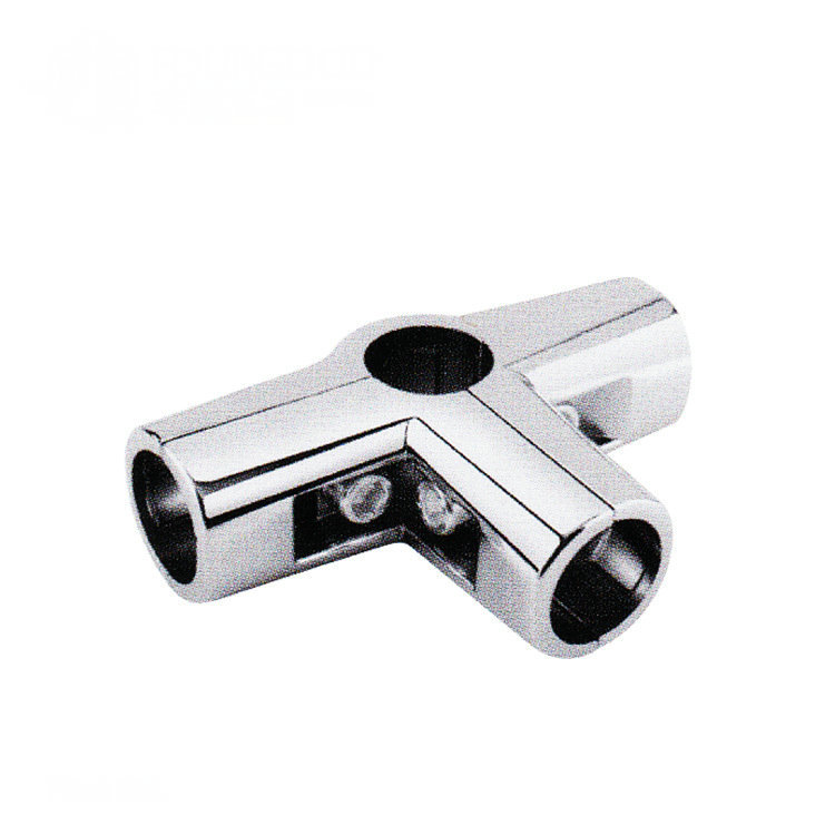 25不锈钢管连接件固定件卡扣晾衣架配件圆管货架两通接头紧固扣件