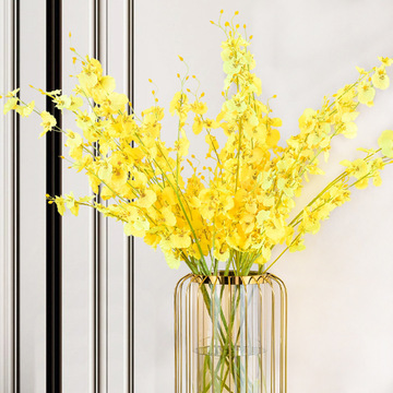 跳舞兰仿真花高品质装饰花客厅花束轻奢花艺假花摆设单支插花桌花