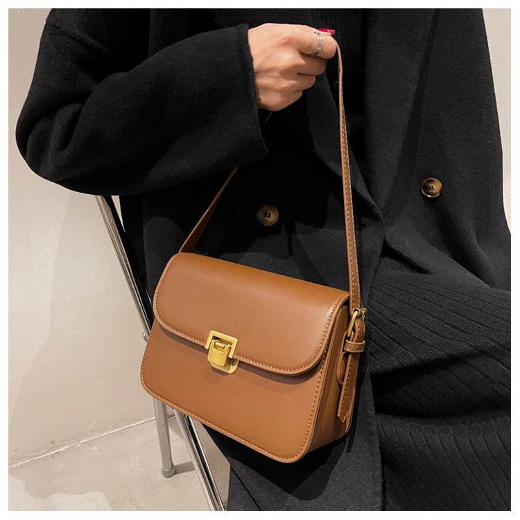 Elegant Women's Bag 2022 New Fashion Simple Messenger Bag Retro Style Fashionable Shoulder Small Square Bag