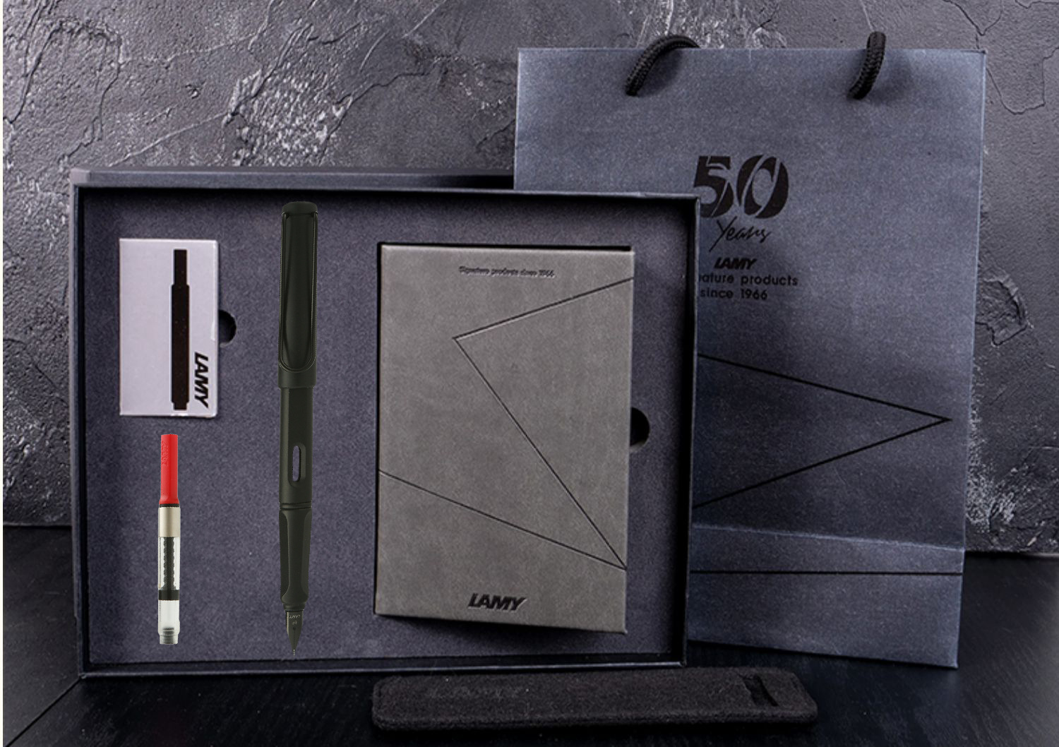德国lamy凌美钢笔铱金笔笔记本套装礼盒装商务送礼刻字