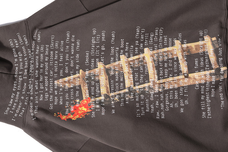 travis scott火焰梯子高街休闲欧美潮牌说唱男女同款连帽卫衣上衣