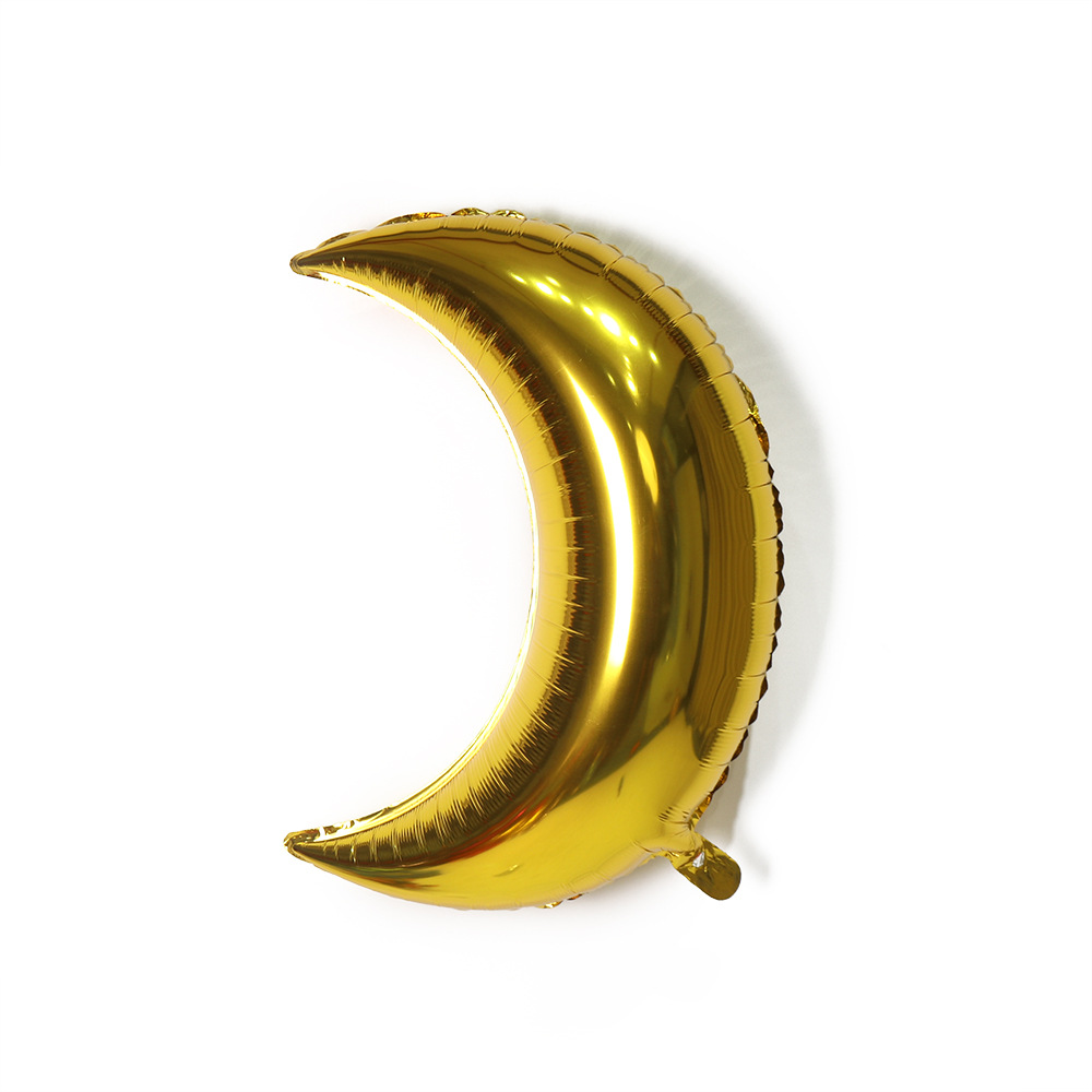 28寸新款瘦版月亮形状铝膜气球 生日派对婚庆婚房布置装饰气球