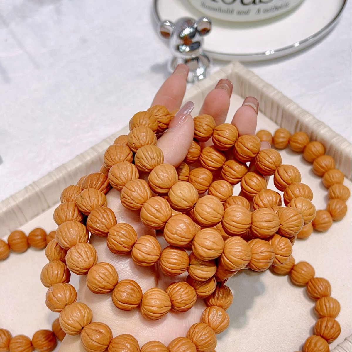 精品猴头小土豪手串 凤羽猴头南瓜桩男女同款单圈佛珠文玩手饰品