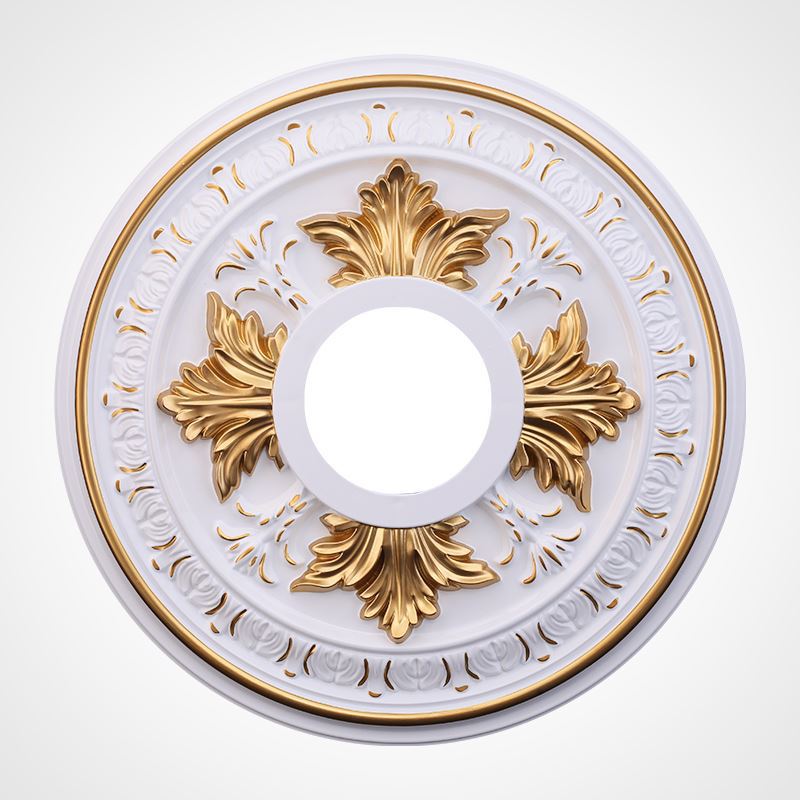 欧式灯盘吊顶灯池装饰材料天花板造型仿石膏线圆形雕花灯座遮瑕疵