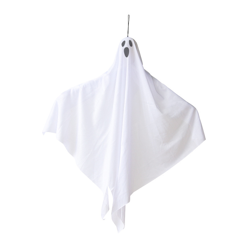 Halloween Decoration Ghost Pendant Exclusive for Cross-Border Venue Layout Props Horror Ornaments Hanging Ornaments White Small Hanging Ghost