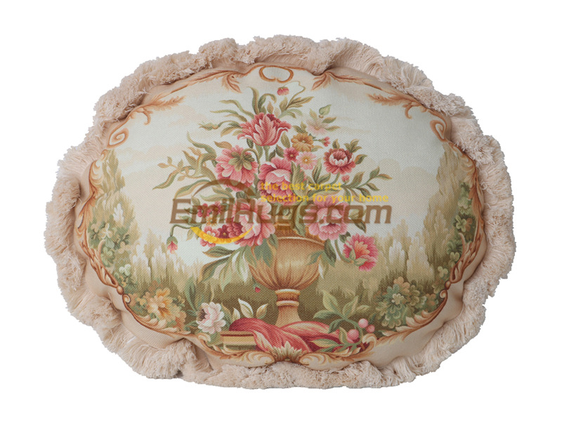 needlepoint绒绣抱枕编织抱枕东方收藏艺术洛可可布艺