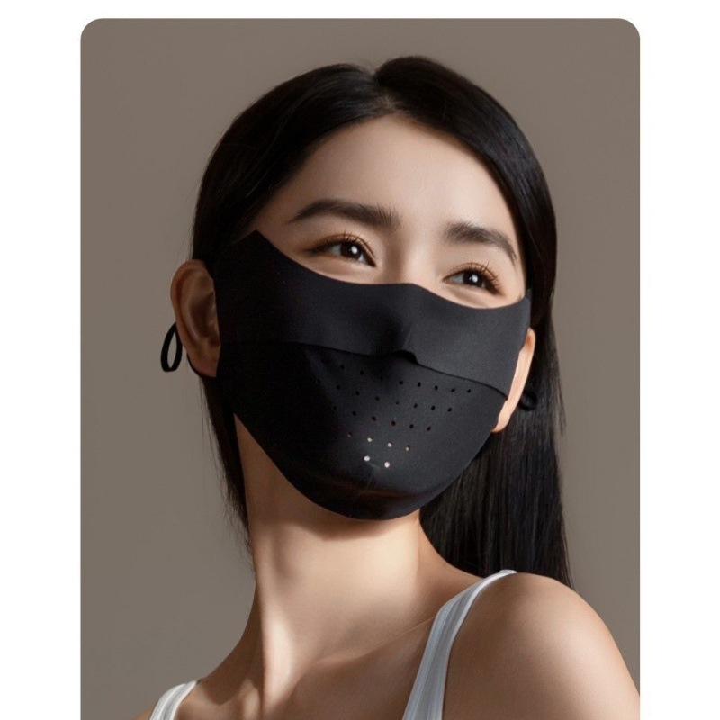 seamless ice silk seamless sun protection mask female uv protection thin breathable sun protection eye protection mask summer 3.0