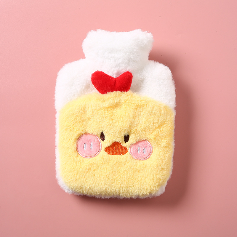 Imitation Rabbit Fur Hand Warmer Intervention Heating Pad Irrigation Mini Cute Portable PVC Cartoon Cute Object Hot Water Injection Bag