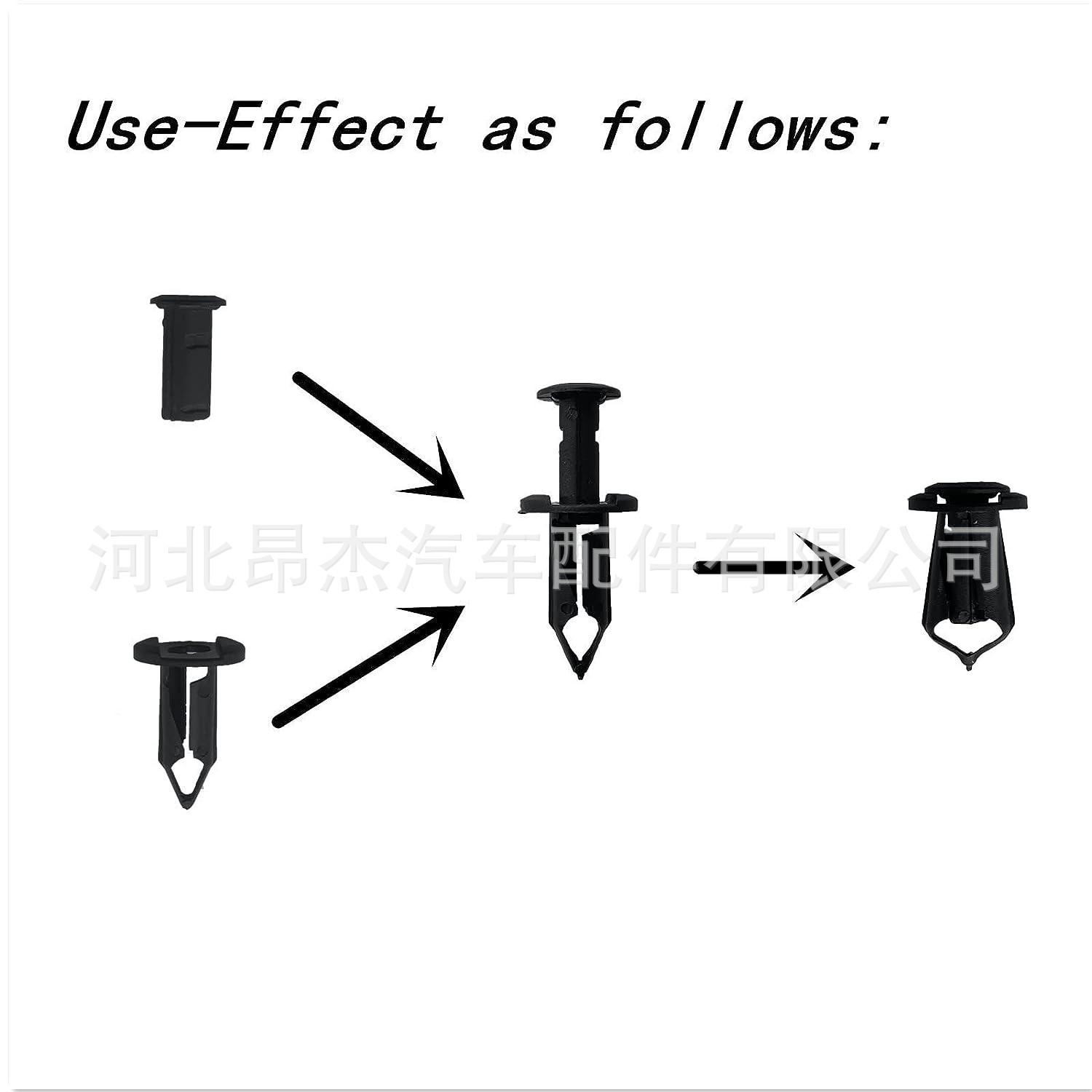 适用福特蒙迪欧致胜嘉年华翼虎福克斯汽车中网保险杠膨胀卡扣b27