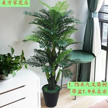 植物盆栽假发财树客厅摆件散尾葵室内装饰落地花假花大型绿植