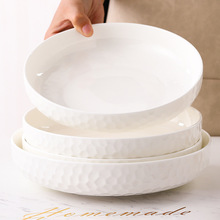 蒸蛋专用盘蒸鸡蛋羹专用盘子深口碗白色高级感深窝盘陶瓷加深家用