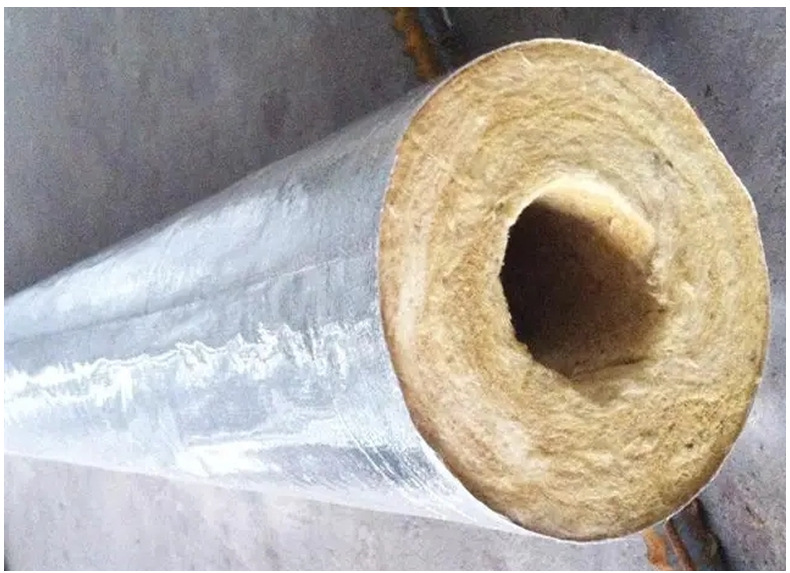 防火隔热岩棉管壳 蒸汽管道憎水阻燃岩棉管 带铝箔耐高温保温管