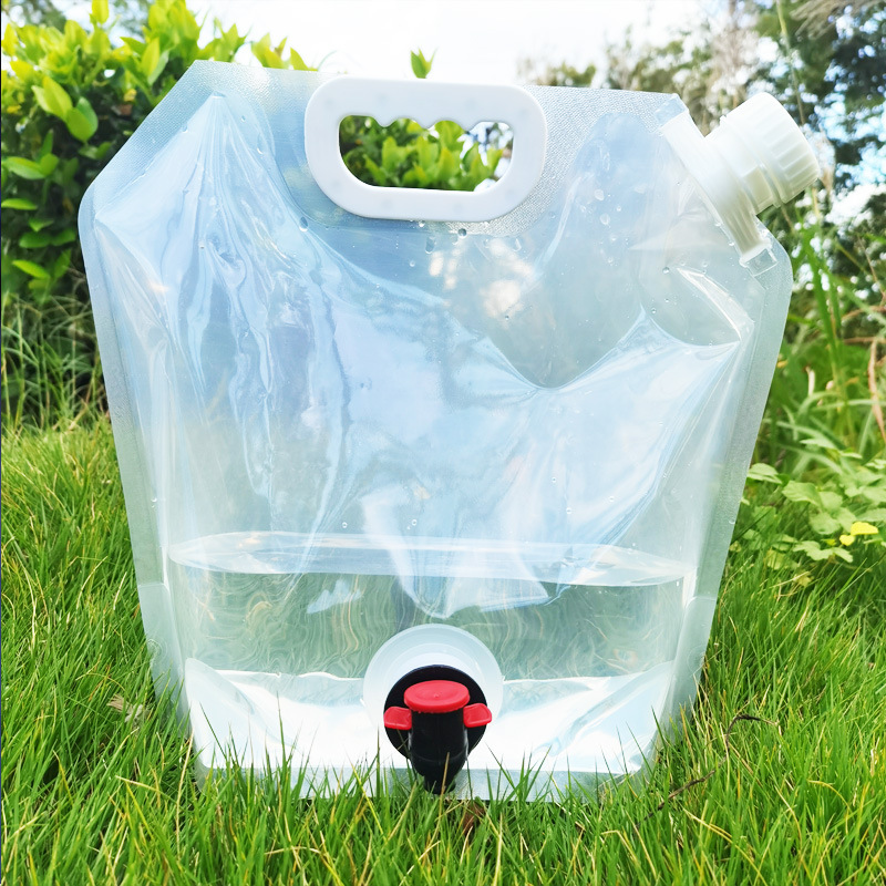 户外便携5l折叠水袋露营储水袋加厚大容量手提水袋油米袋吸嘴袋