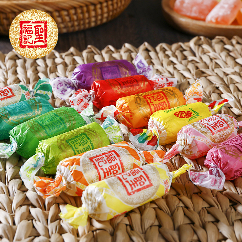 圣福记高粱饴拉丝软糖怀旧零食糖果混合口味一包1斤
