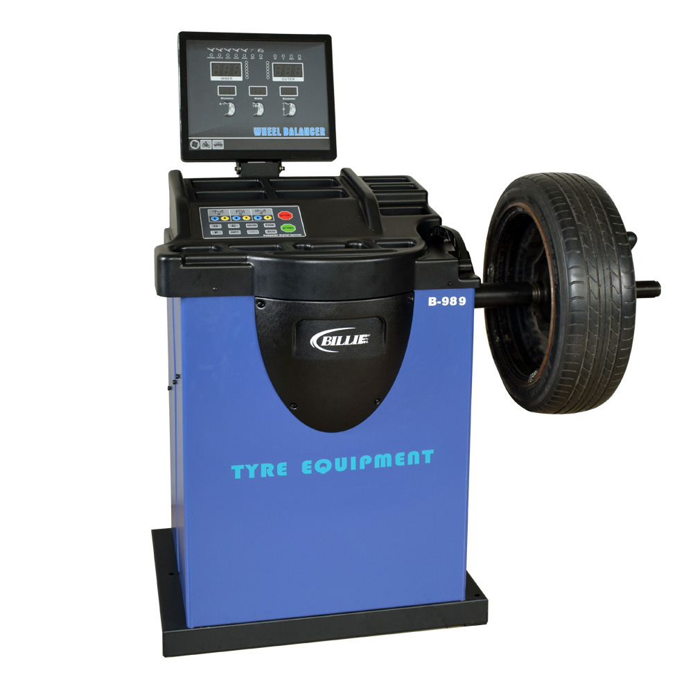 全自动汽车轮胎平衡机小型汽车轮胎平衡机b989