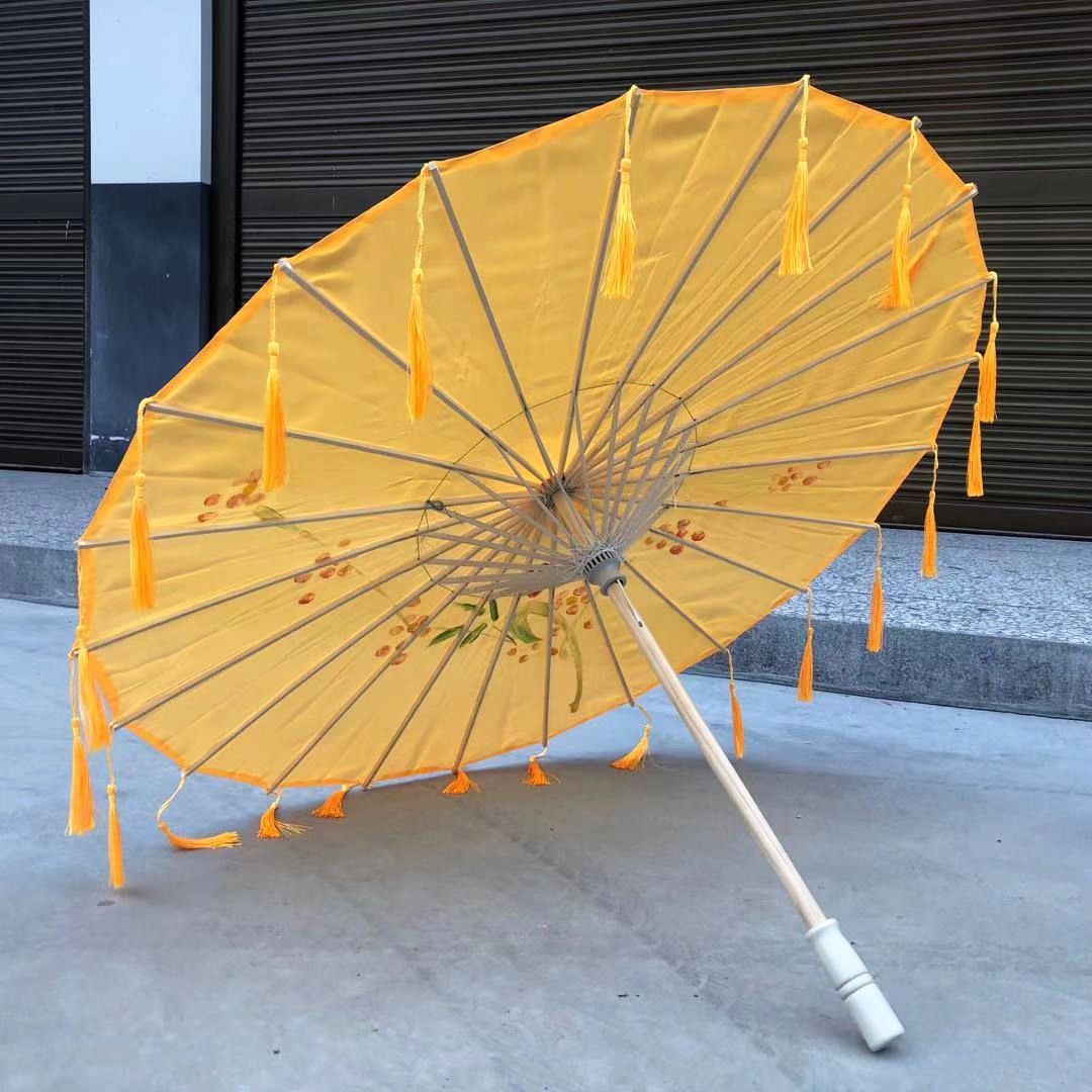 古风流苏伞油纸伞女花伞中国风走秀伞舞蹈演出伞道具古装绸布伞