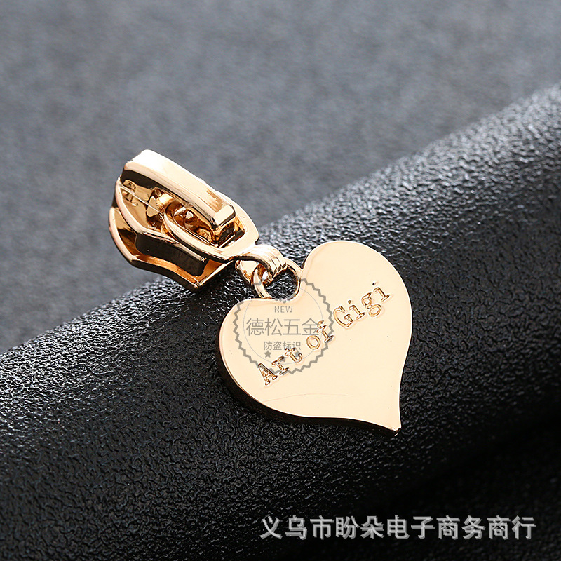 Factory Wholesale Luggage Tent Zipper Head Electroplating Metal Zipper Head Zipper Head No. 5 Nylon Women's Shoes Boots Clothing Pull Head