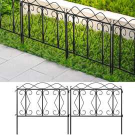 户外花园铁艺落地花架小围栏欧式公园爬藤架室外栅栏草坪园地装饰