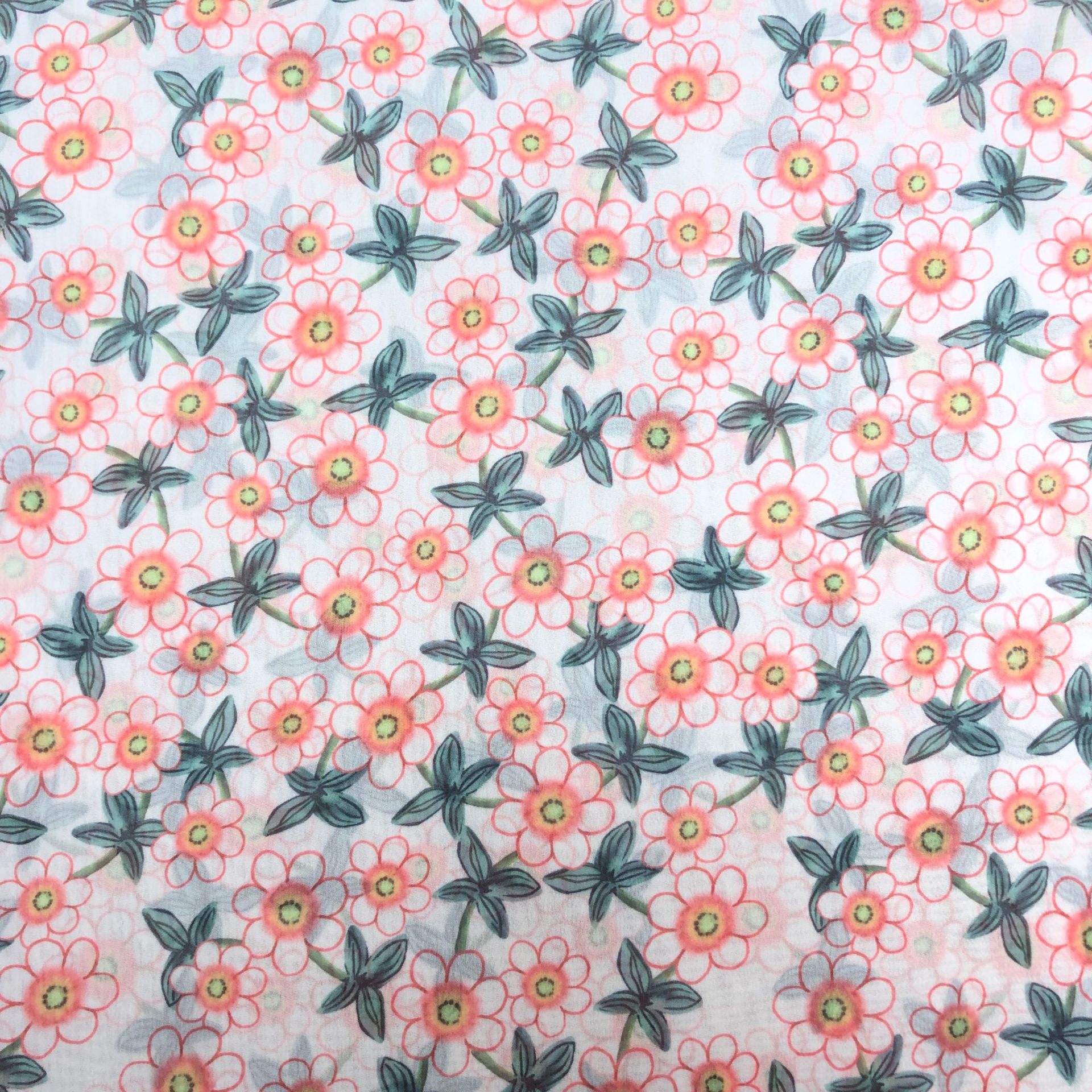 涤纶数码印花面料 雪纺印花布料 可开发花型 数码厂直销春夏印花