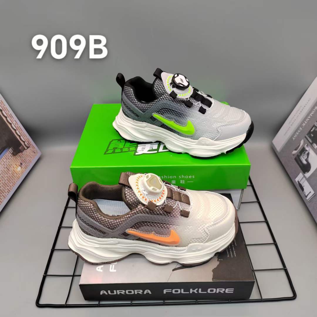 笨笨熊童鞋女童运动鞋儿童鞋女孩轻便网面透气软底男童跑步鞋909b