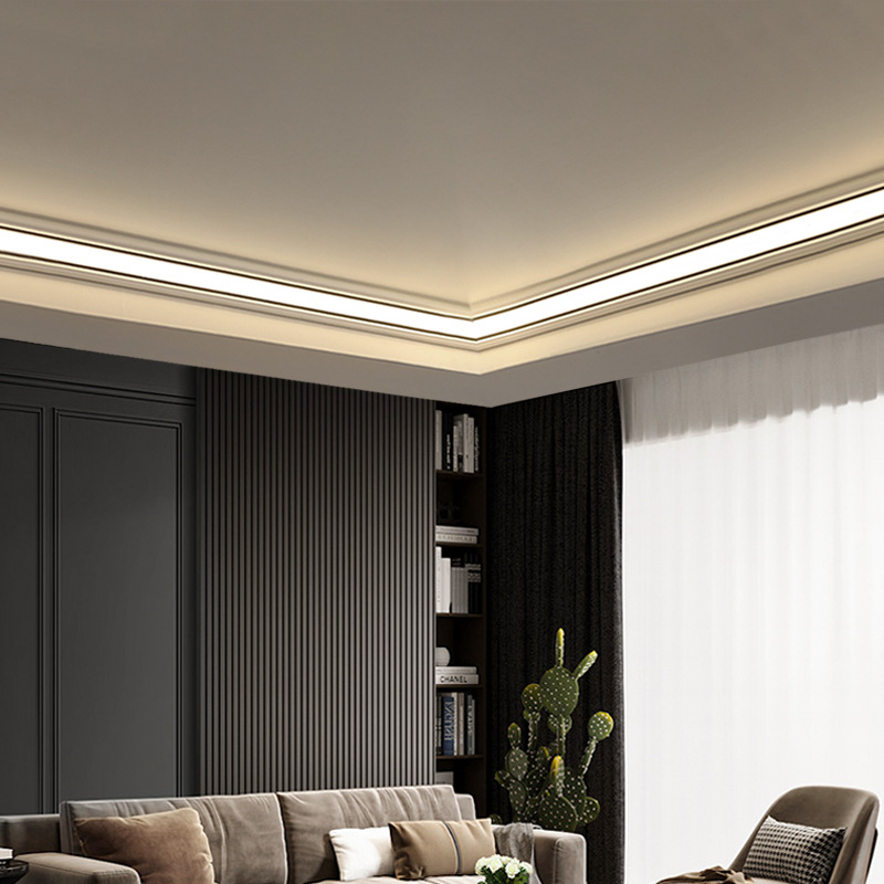 led发光顶角线灯石膏线条灯带吊顶客厅免开槽墙角线阴角灯无主灯