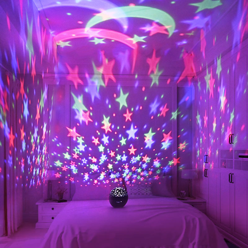 Bluetooth Music Starry Sky Projection Lamp Music Magic Ball Bedroom Bedside Small Night Lamp Star Lights