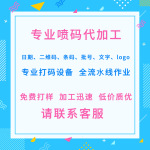 东莞纸盒生产日期打码代加工厂家小字符点阵墨水喷码加工瓶子