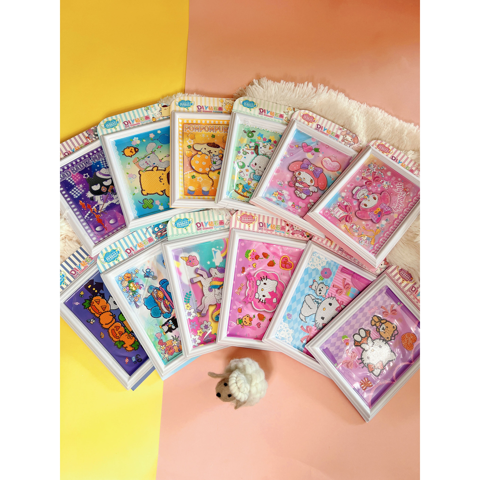 New Pvc Photo Frame Children's Diamond Painting Diy Full Diamond Handmade Fun Stick-on Crystals Rhinestone Crystal Unicorn Keroppi