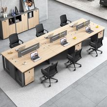新款办公室办公桌椅组合员工位简约现代46四六人位屏风财务桌卡座