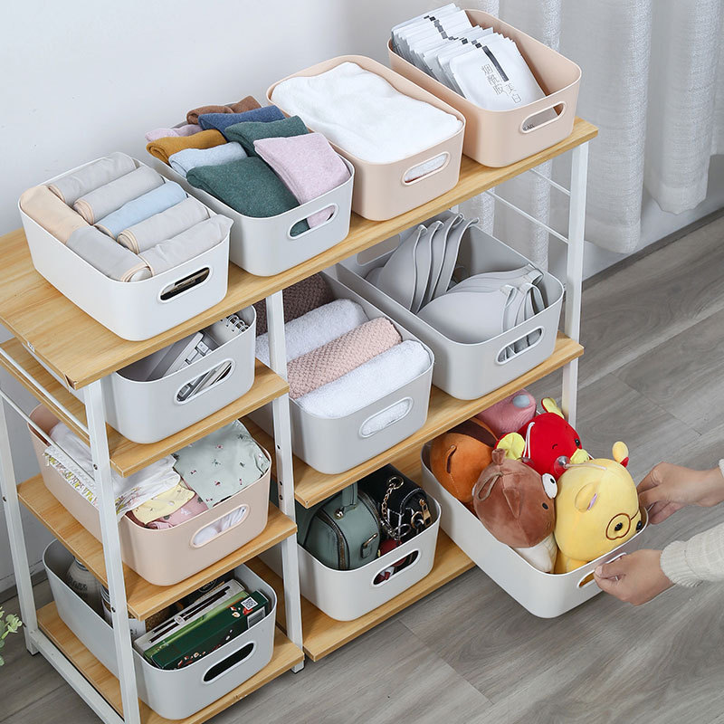 High Quality Bathroom Kitchen Storage Basket Desktop Storage Box Cosmetics Sundries Storage Box Toilet Storage Basket