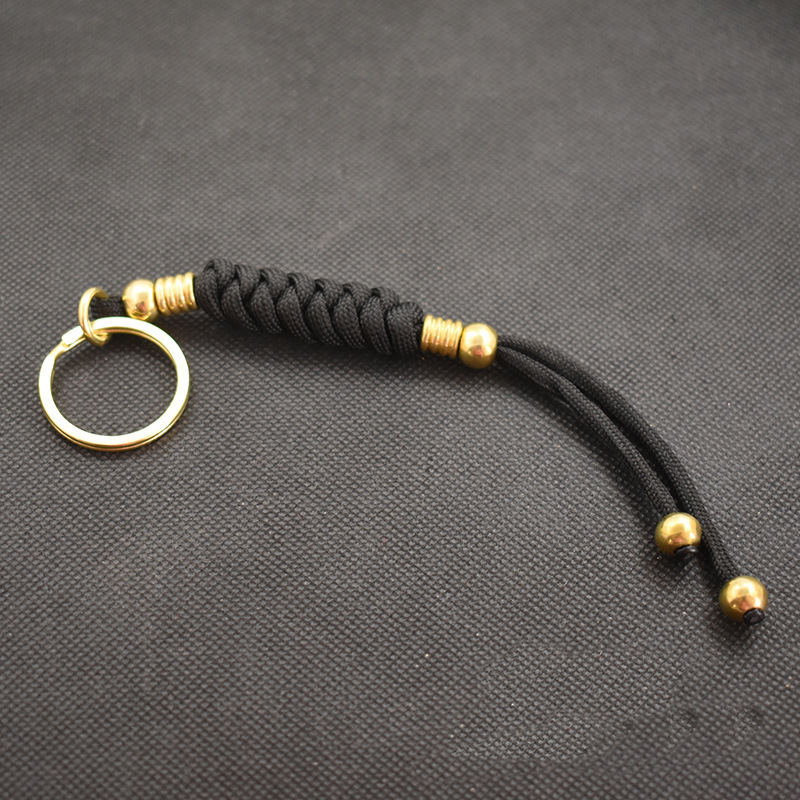 亚马逊户外伞绳编织钥匙扣挂件蛇形金刚结服饰吊坠绳拉头箱包拉绳