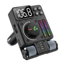 新款U盘MP3播放器高低音氛围灯均衡器车载充电器蓝牙FM发射器MT01